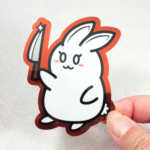 Stabby Bunny Vinyl Sticker