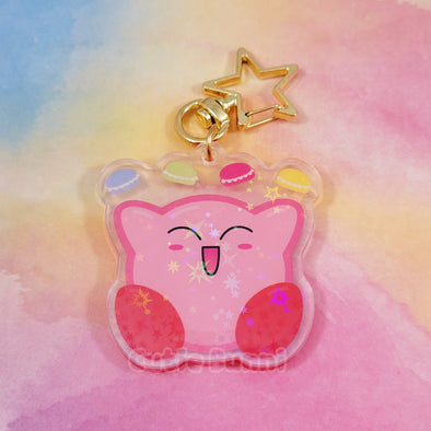 Kirby Macarons Acrylic Charm Keychain