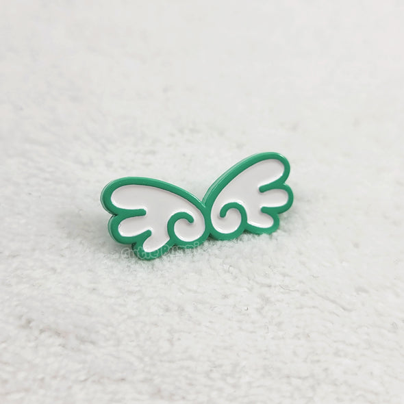 Angel Wings Mini Enamel Pin (Mint)