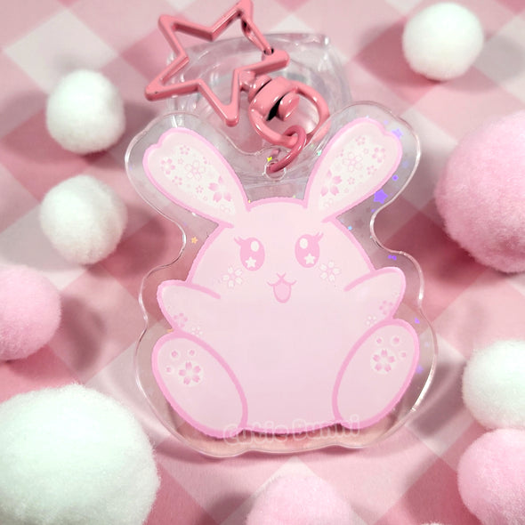 Sakura Bunni Acrylic Charm Keychain