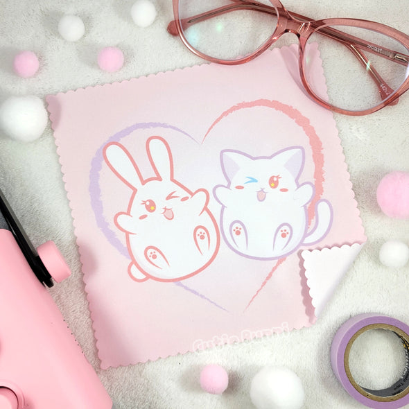 Bunni & Kitti Heart Microfiber Cloth