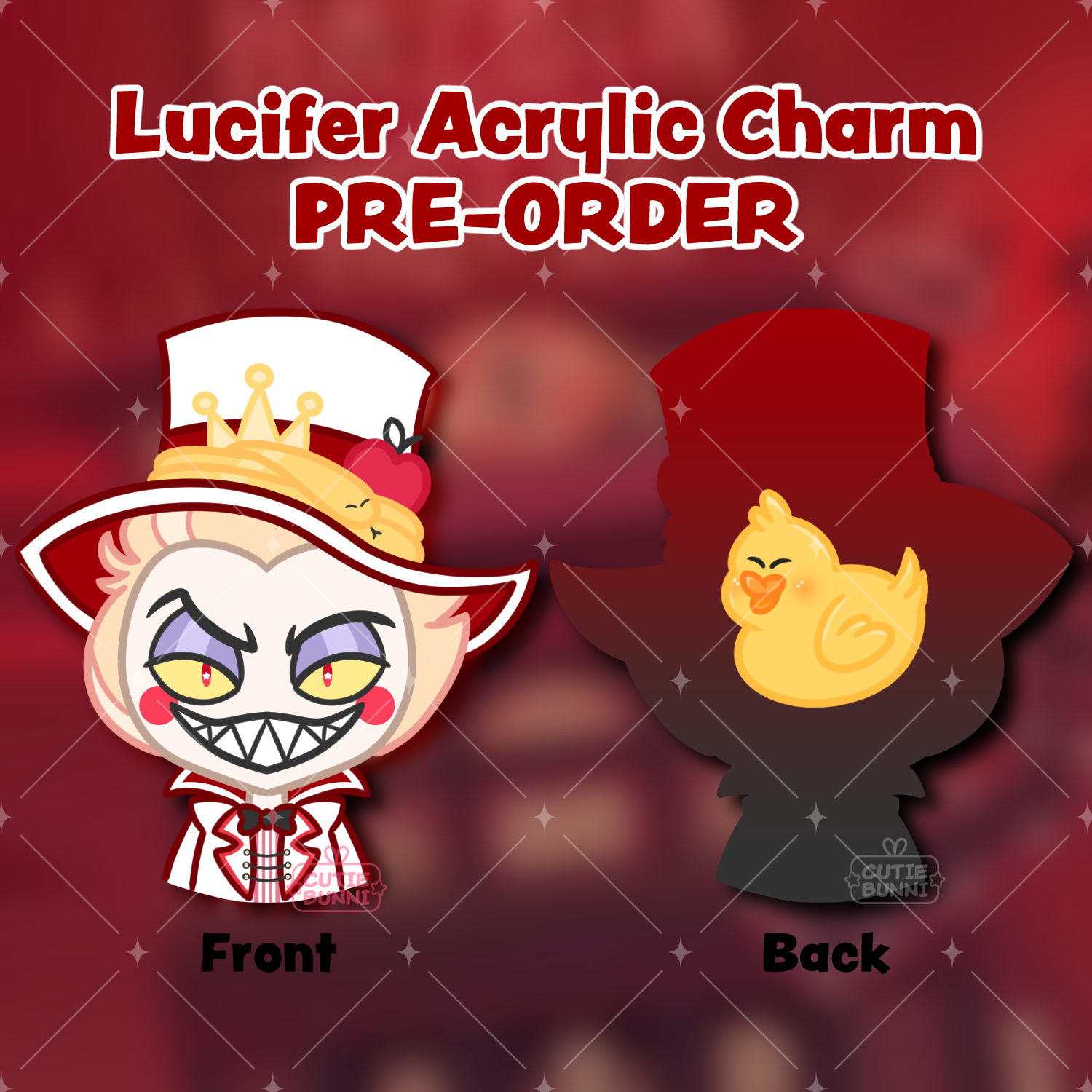 Hazbin Hotel] Lucifer Acrylic Charm Keychain – Cutie Bunni