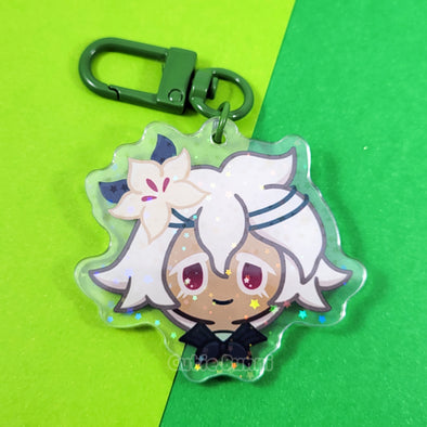 [Cookie Run] White Lily Cookie Acrylic Charm Keychain