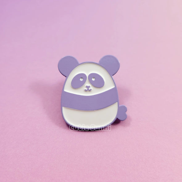Panda Mini Enamel Pin (Lavender)