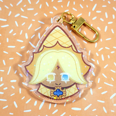 [Cookie Run] Pure Vanilla Cookie Acrylic Charm Keychain