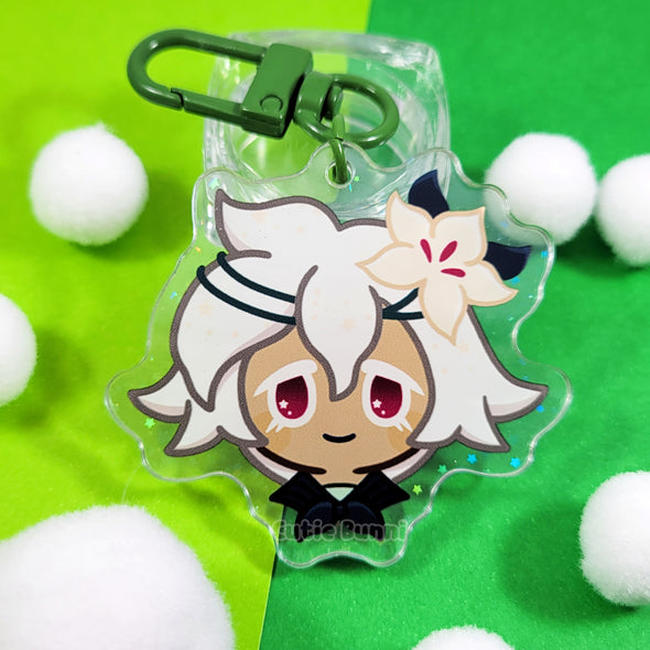 [Cookie Run] White Lily Cookie Acrylic Charm Keychain