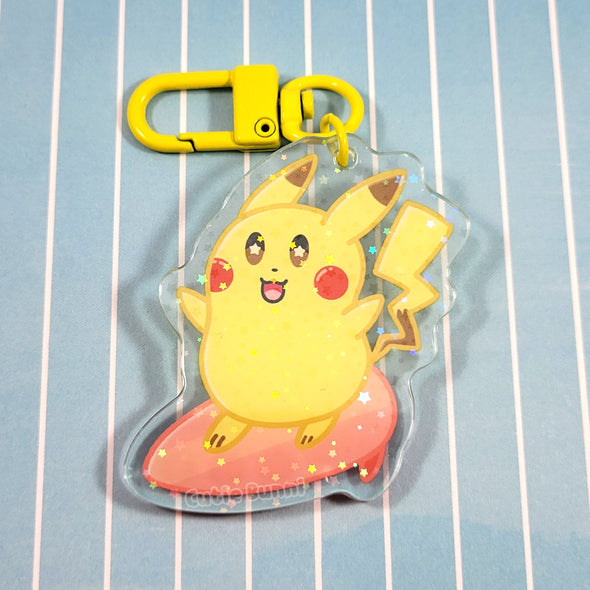 [Pokemon] Surfing Pikachu Acrylic Charm Keychain