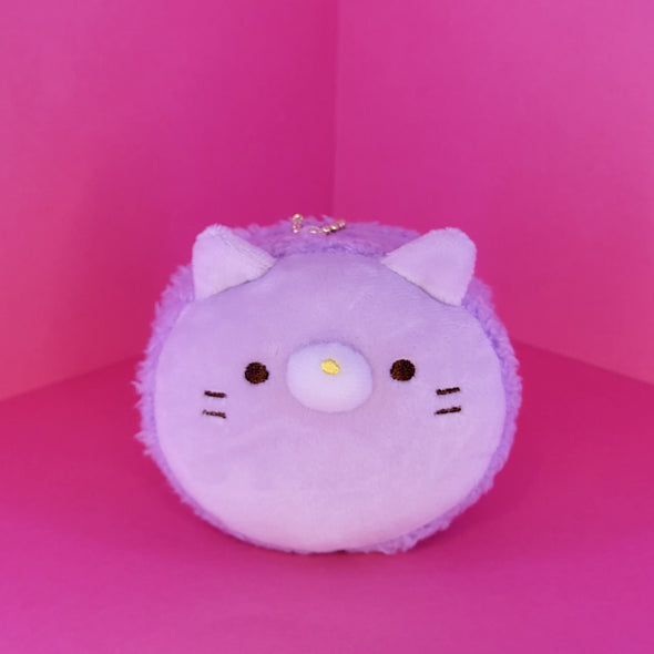 Macaron Plush Keychain - Kitty