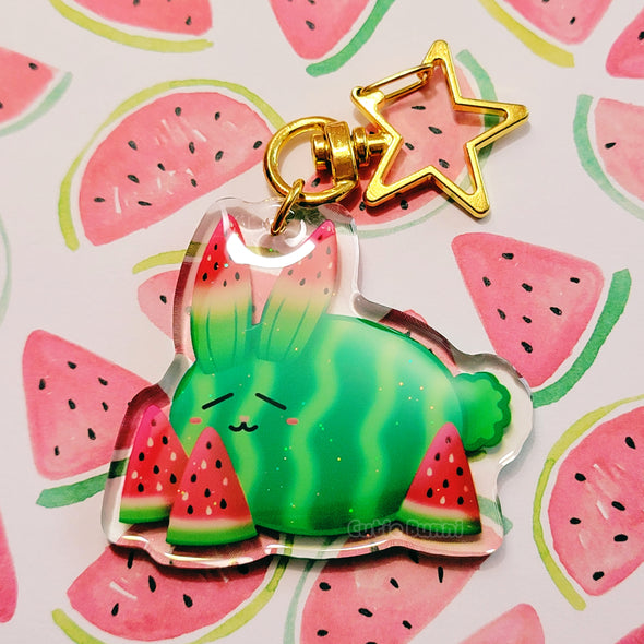 Watermelon Bun Acrylic Charm Keychain
