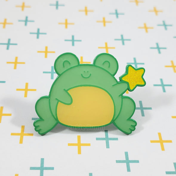 Froggie Star Enamel Pin