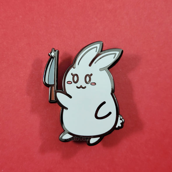 Stabby Bunny Enamel Pin