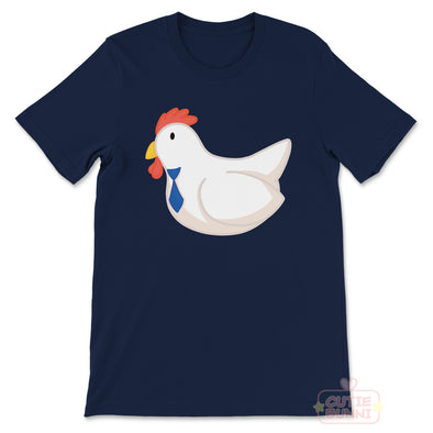 Hen Tie Business Chicken T-Shirt (Navy)